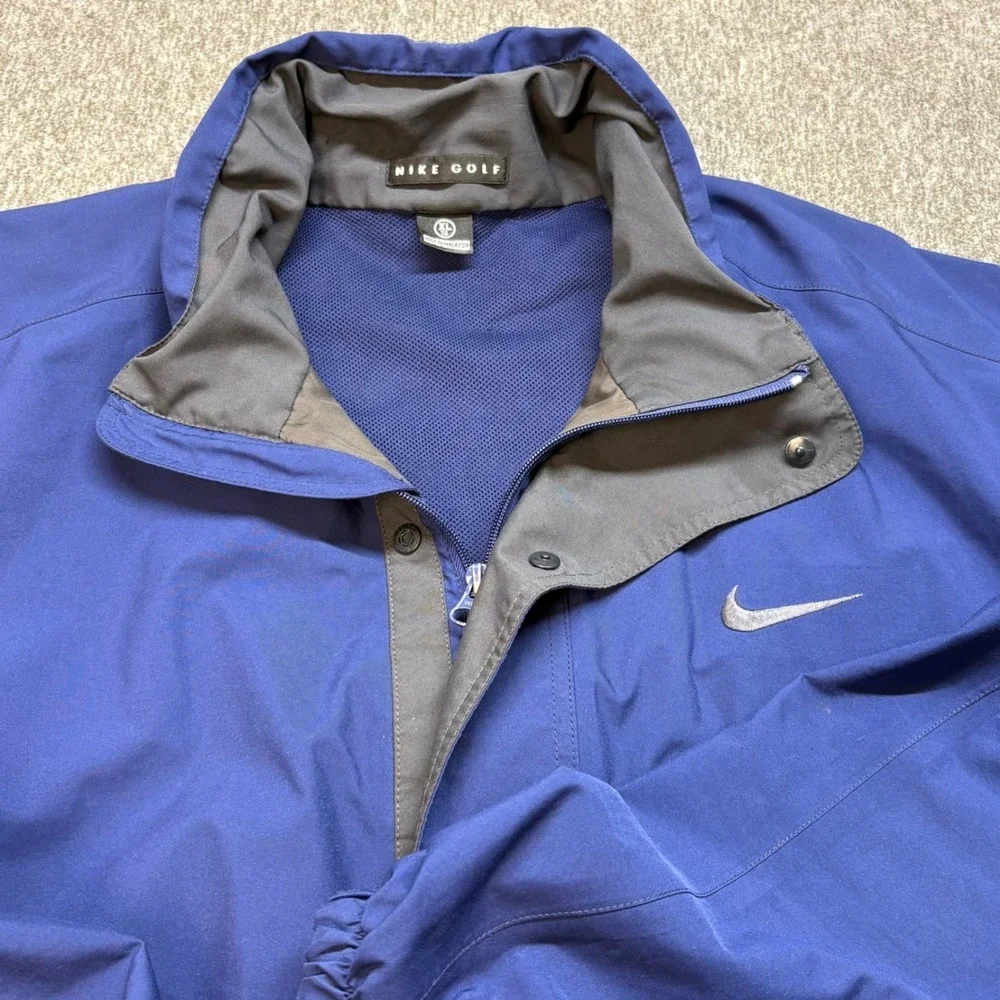 Nike Golf Clima-FIT Windbreaker Jacket‎ Mens XL Blue Full Zip Vented XL Vintage